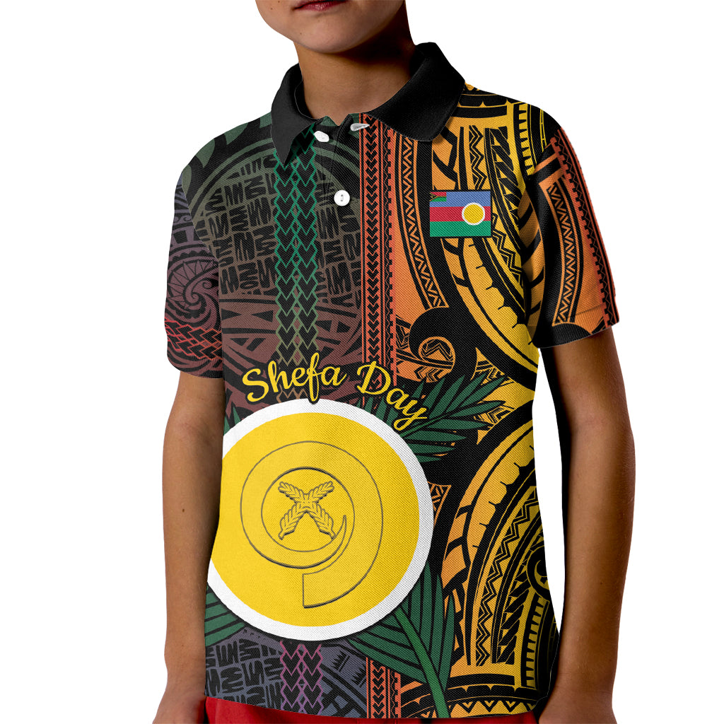 Personalised Shefa Day Kid Polo Shirt Happy June 18 Vanuatu Province