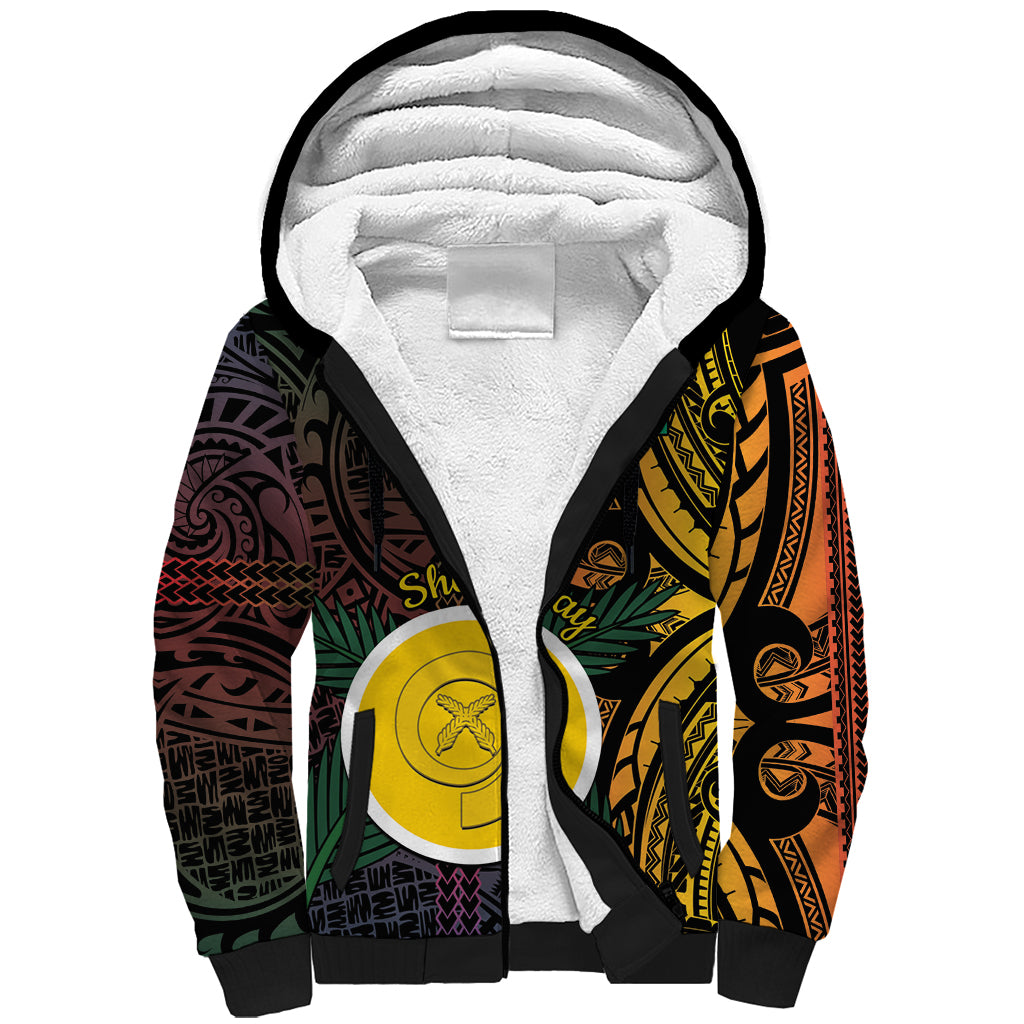 Personalised Shefa Day Sherpa Hoodie Happy June 18 Vanuatu Province