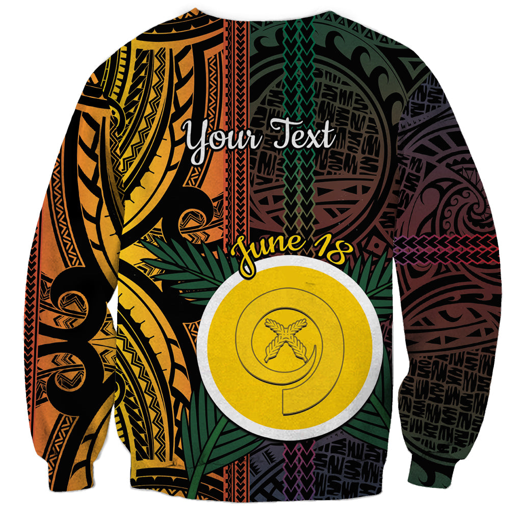 Personalised Shefa Day Sweatshirt Happy June 18 Vanuatu Province