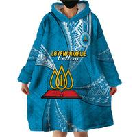 Personalised Tonga Lavengamalie College Wearable Blanket Hoodie Tongan Ngatu Pattern LT14 - Polynesian Pride