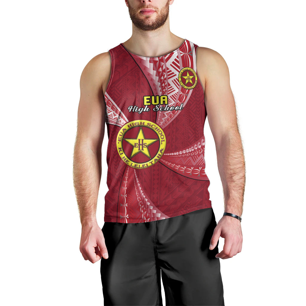 Personalised Tonga Eua High School Men Tank Top Class Of Year Tongan Ngatu Pattern LT14 - Polynesian Pride
