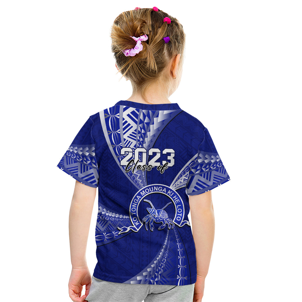Personalised Tonga Queen Salote College Kid T Shirt Class Of Year Tongan Ngatu Pattern LT14 - Polynesian Pride