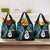 Turquoise New Zealand Grocery Bag Aotearoa Silver Fern With Manaia Maori