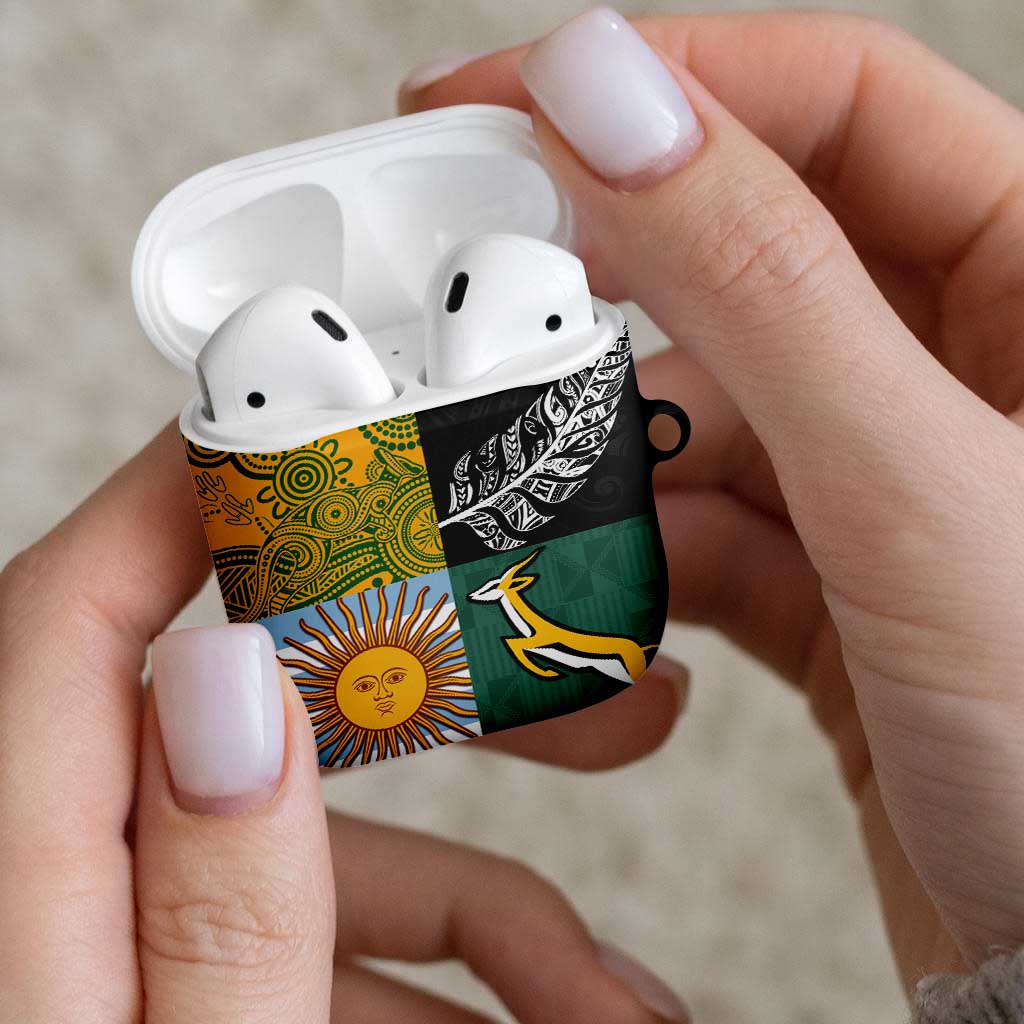 Rugby 2025 Championship AirPods Case Combination of Southern Hemisphere Countries LT14 - Polynesian Pride