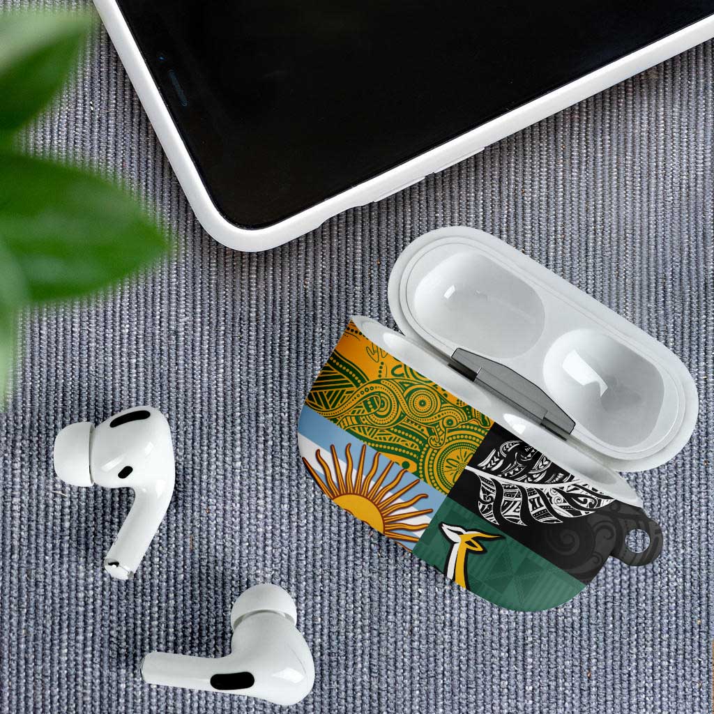 Rugby 2025 Championship AirPods Case Combination of Southern Hemisphere Countries LT14 - Polynesian Pride