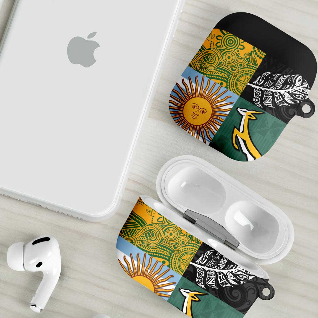 Rugby 2025 Championship AirPods Case Combination of Southern Hemisphere Countries LT14 - Polynesian Pride