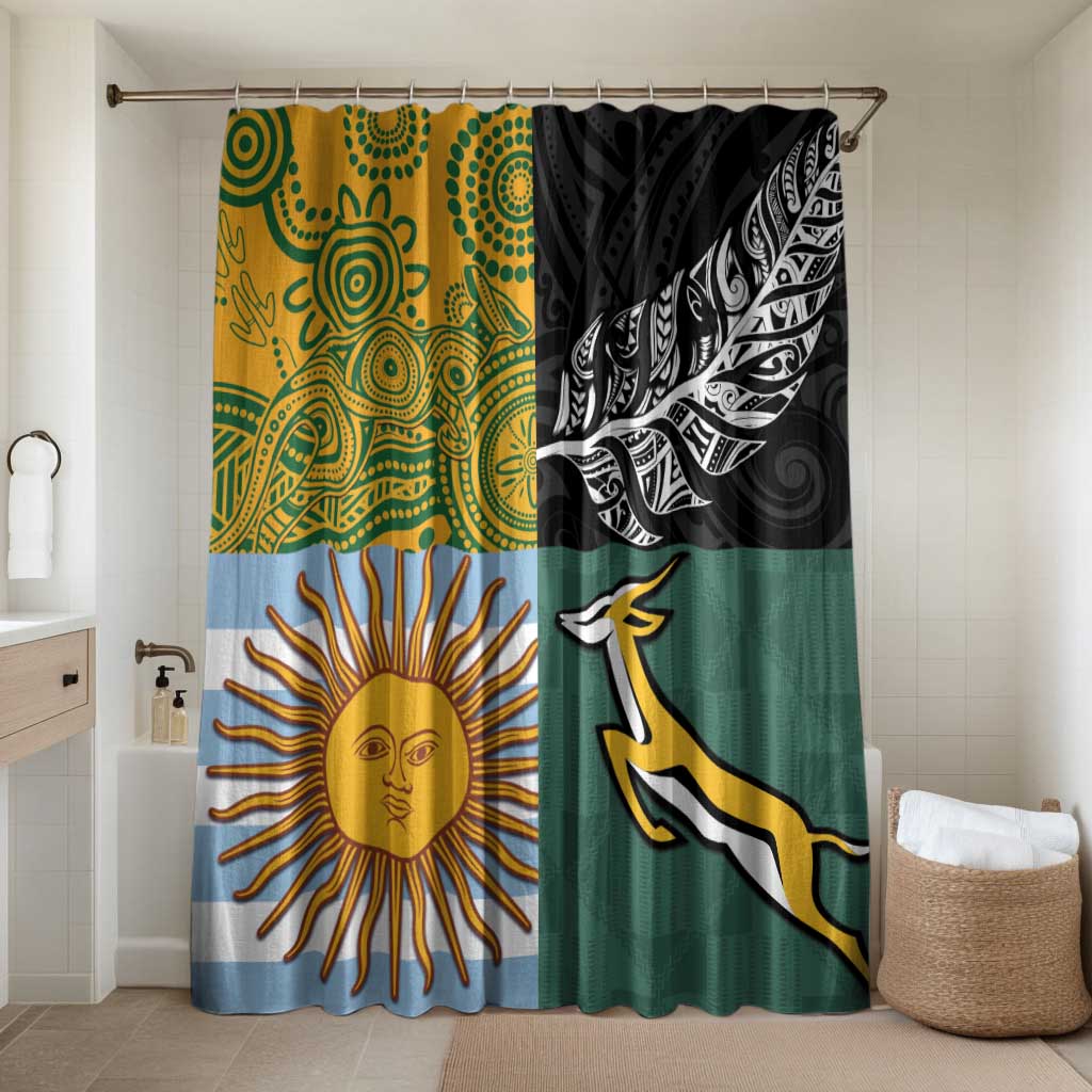 Rugby 2025 Championship Bathroom Set Combination of Southern Hemisphere Countries - Polynesian Pride