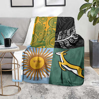 Rugby 2025 Championship Blanket Combination of Southern Hemisphere Countries - Polynesian Pride