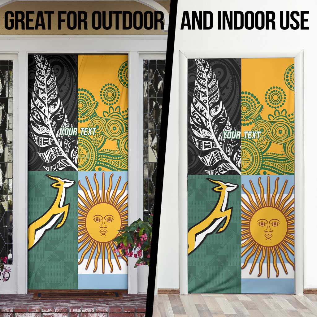 Personalised Rugby 2025 Championship Door Cover Combination of Southern Hemisphere Countries - Polynesian Pride