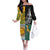 Personalised Rugby 2025 Championship Family Matching Off The Shoulder Long Sleeve Dress and Hawaiian Shirt Combination of Southern Hemisphere Countries - Polynesian Pride