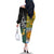 Personalised Rugby 2025 Championship Family Matching Off The Shoulder Long Sleeve Dress and Hawaiian Shirt Combination of Southern Hemisphere Countries - Polynesian Pride