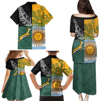 Personalised Rugby 2025 Championship Family Matching Puletasi and Hawaiian Shirt Combination of Southern Hemisphere Countries LT14 - Polynesian Pride