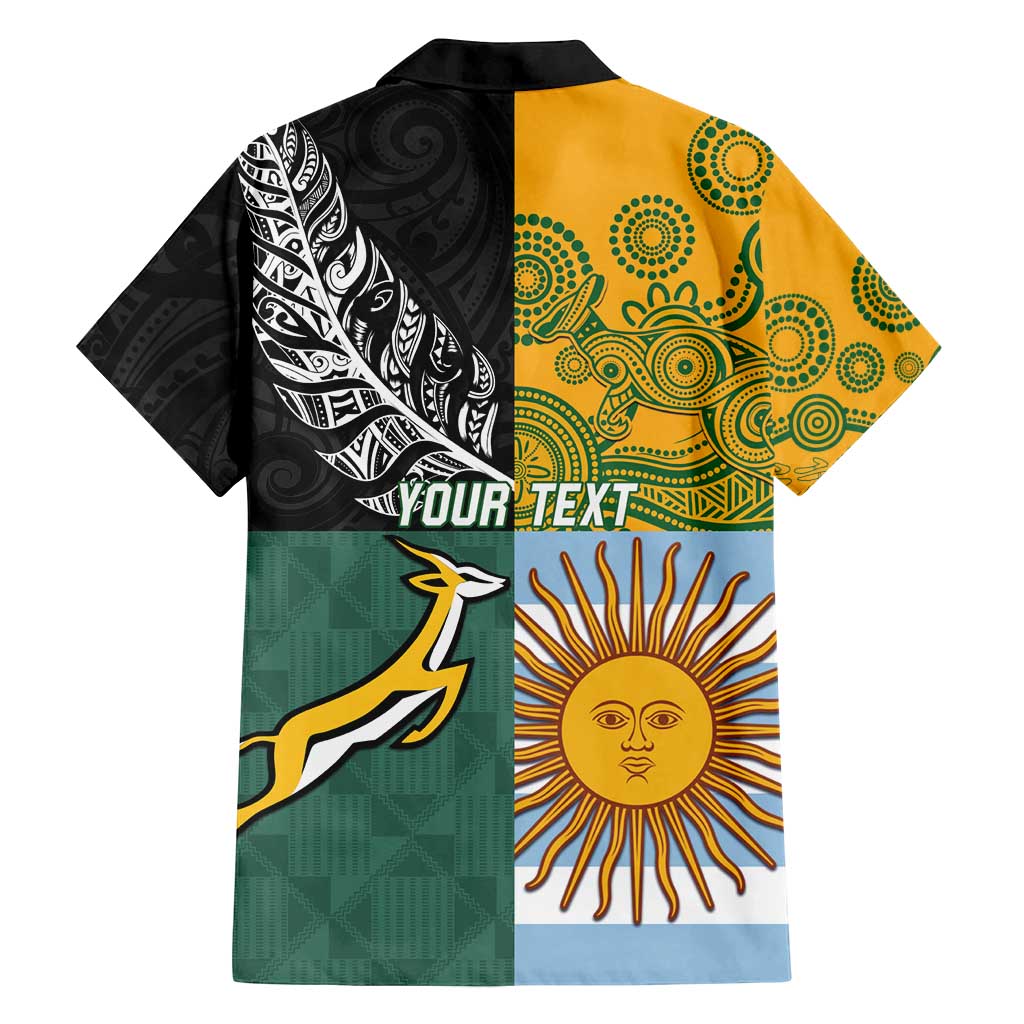 Personalised Rugby 2025 Championship Family Matching Puletasi and Hawaiian Shirt Combination of Southern Hemisphere Countries LT14 - Polynesian Pride