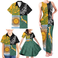 Personalised Rugby 2025 Championship Family Matching Tank Maxi Dress and Hawaiian Shirt Combination of Southern Hemisphere Countries LT14 - Polynesian Pride