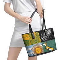Rugby 2025 Championship Leather Tote Bag Combination of Southern Hemisphere Countries LT14 - Polynesian Pride