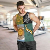 Personalised Rugby 2025 Championship Men Tank Top Combination of Southern Hemisphere Countries LT14 Black - Polynesian Pride