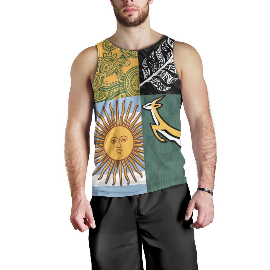 Personalised Rugby 2025 Championship Men Tank Top Combination of Southern Hemisphere Countries LT14 - Polynesian Pride