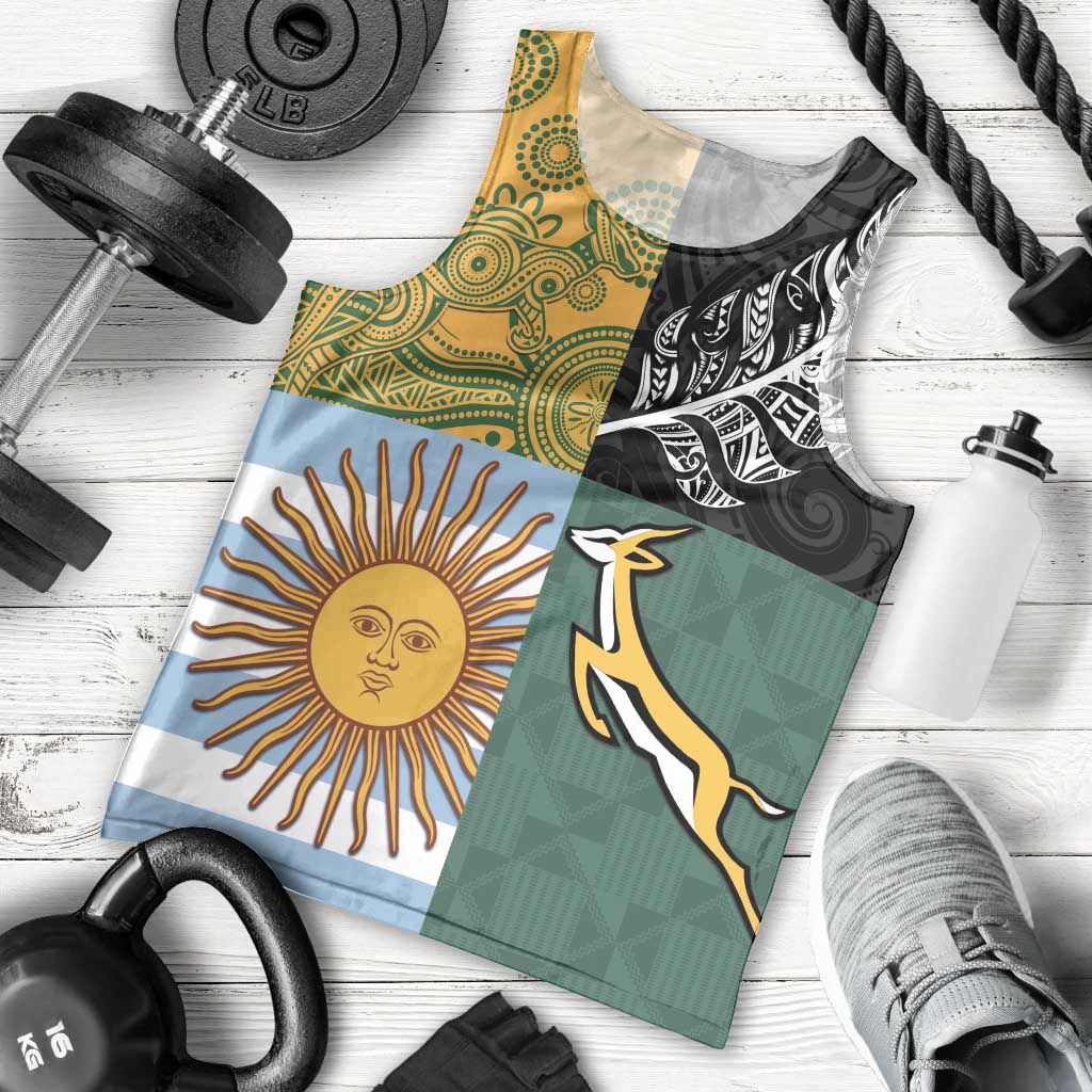 Personalised Rugby 2025 Championship Men Tank Top Combination of Southern Hemisphere Countries LT14 - Polynesian Pride