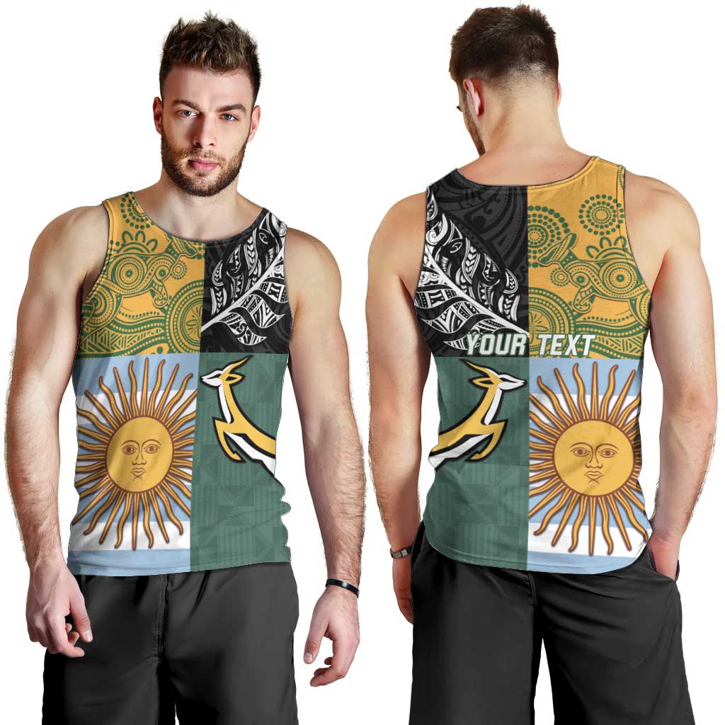 Personalised Rugby 2025 Championship Men Tank Top Combination of Southern Hemisphere Countries LT14 - Polynesian Pride