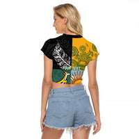 Personalised Rugby 2025 Championship Raglan Cropped T Shirt Combination of Southern Hemisphere Countries - Polynesian Pride