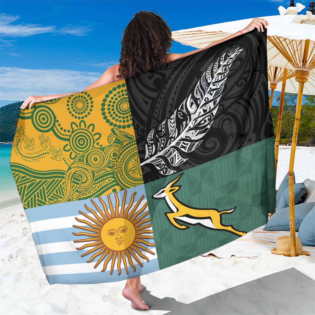 Rugby 2025 Championship Sarong Combination of Southern Hemisphere Countries - Polynesian Pride