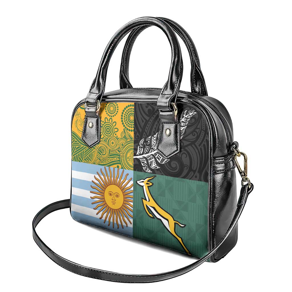 Rugby 2025 Championship Shoulder Handbag Combination of Southern Hemisphere Countries LT14 - Polynesian Pride