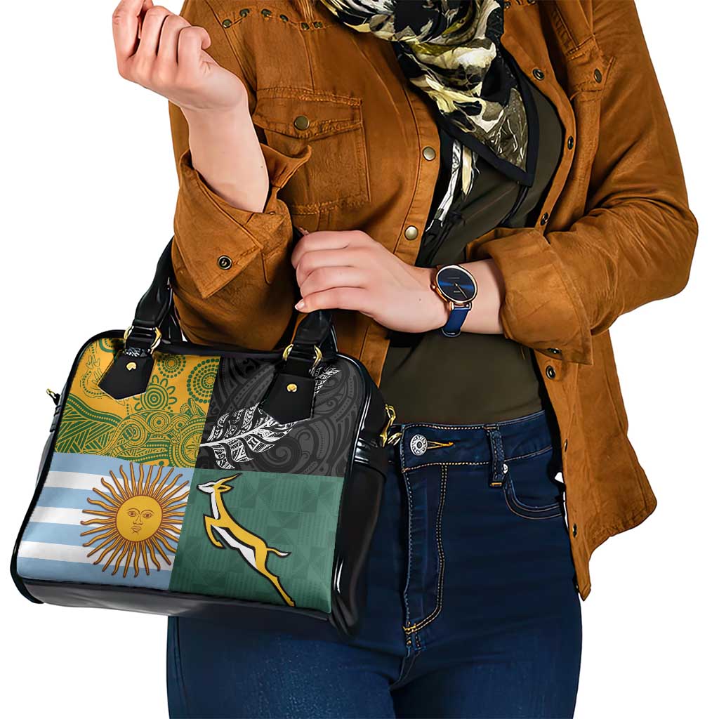 Rugby 2025 Championship Shoulder Handbag Combination of Southern Hemisphere Countries LT14 - Polynesian Pride