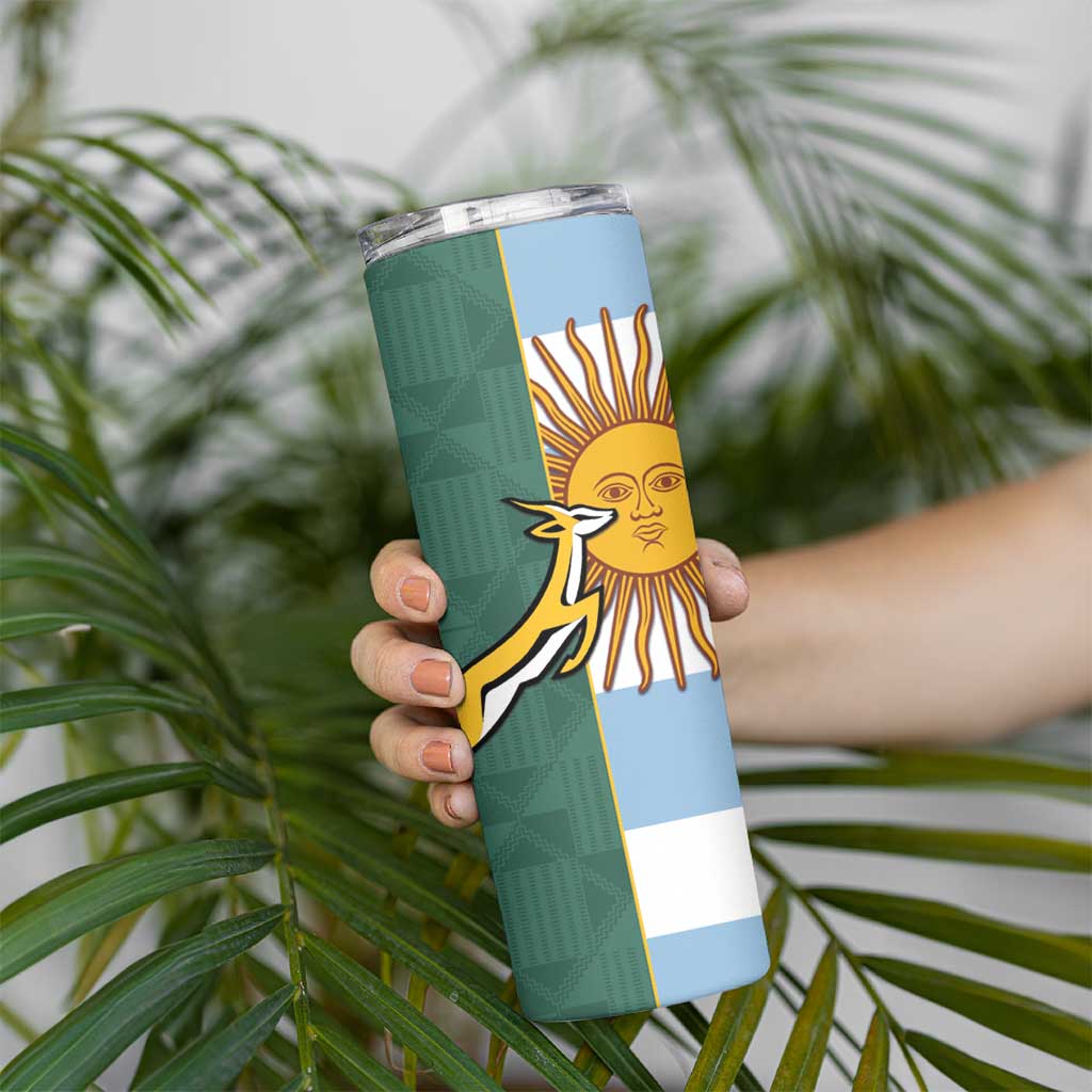 Rugby 2025 Championship Skinny Tumbler Combination of Southern Hemisphere Countries - Polynesian Pride
