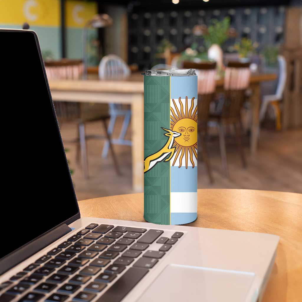 Rugby 2025 Championship Skinny Tumbler Combination of Southern Hemisphere Countries - Polynesian Pride