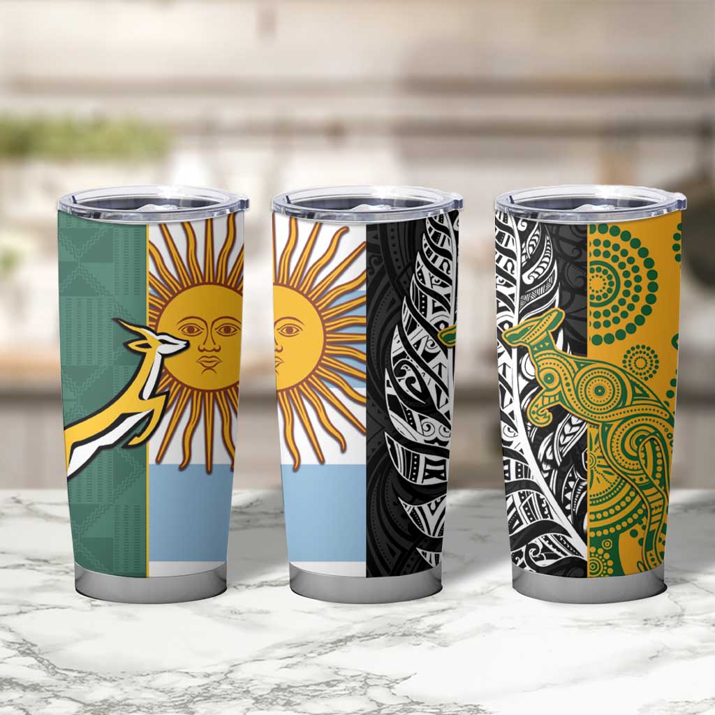 Rugby 2025 Championship Tumbler Cup Combination of Southern Hemisphere Countries - Polynesian Pride