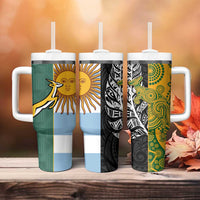 Rugby 2025 Championship Tumbler With Handle Combination of Southern Hemisphere Countries LT14 - Polynesian Pride