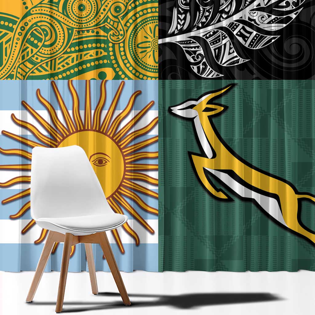 Rugby 2025 Championship Window Curtain Combination of Southern Hemisphere Countries LT14 - Polynesian Pride