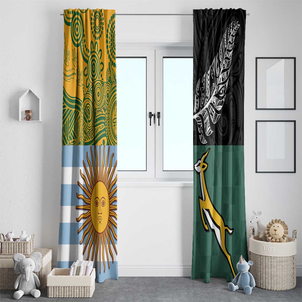 Rugby 2025 Championship Window Curtain Combination of Southern Hemisphere Countries LT14 - Polynesian Pride