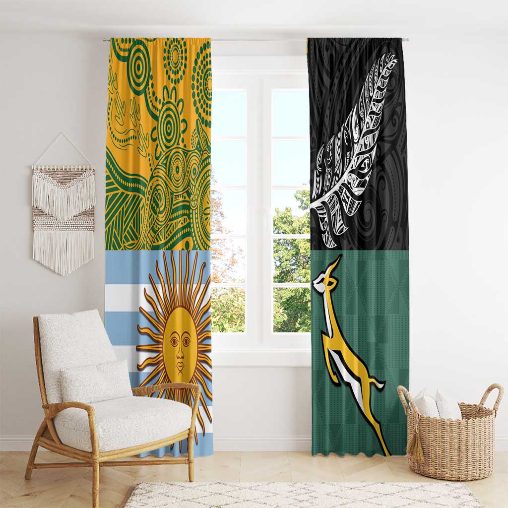 Rugby 2025 Championship Window Curtain Combination of Southern Hemisphere Countries LT14 - Polynesian Pride
