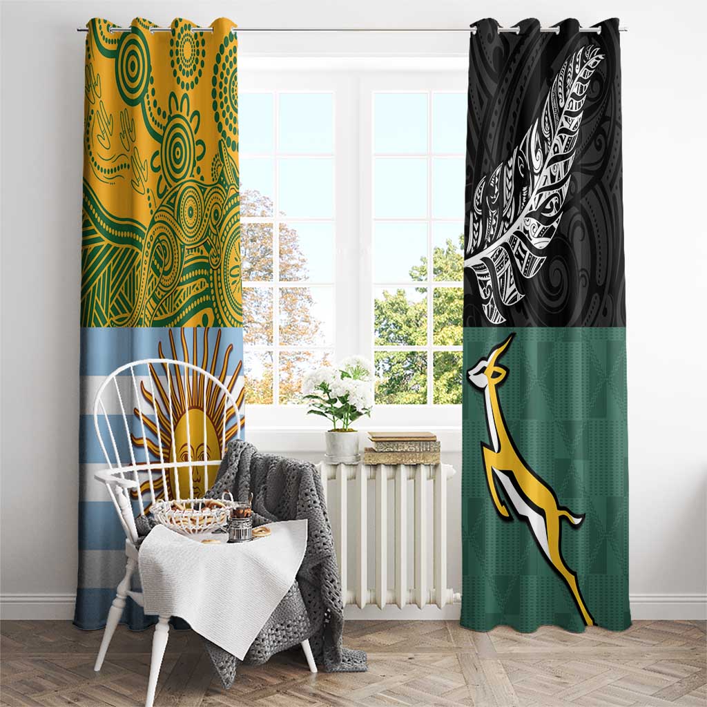 Rugby 2025 Championship Window Curtain Combination of Southern Hemisphere Countries LT14 - Polynesian Pride