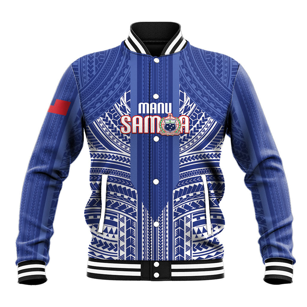 Custom Manu Samoa Rugby 2026 Baseball Jacket Samoan Pattern