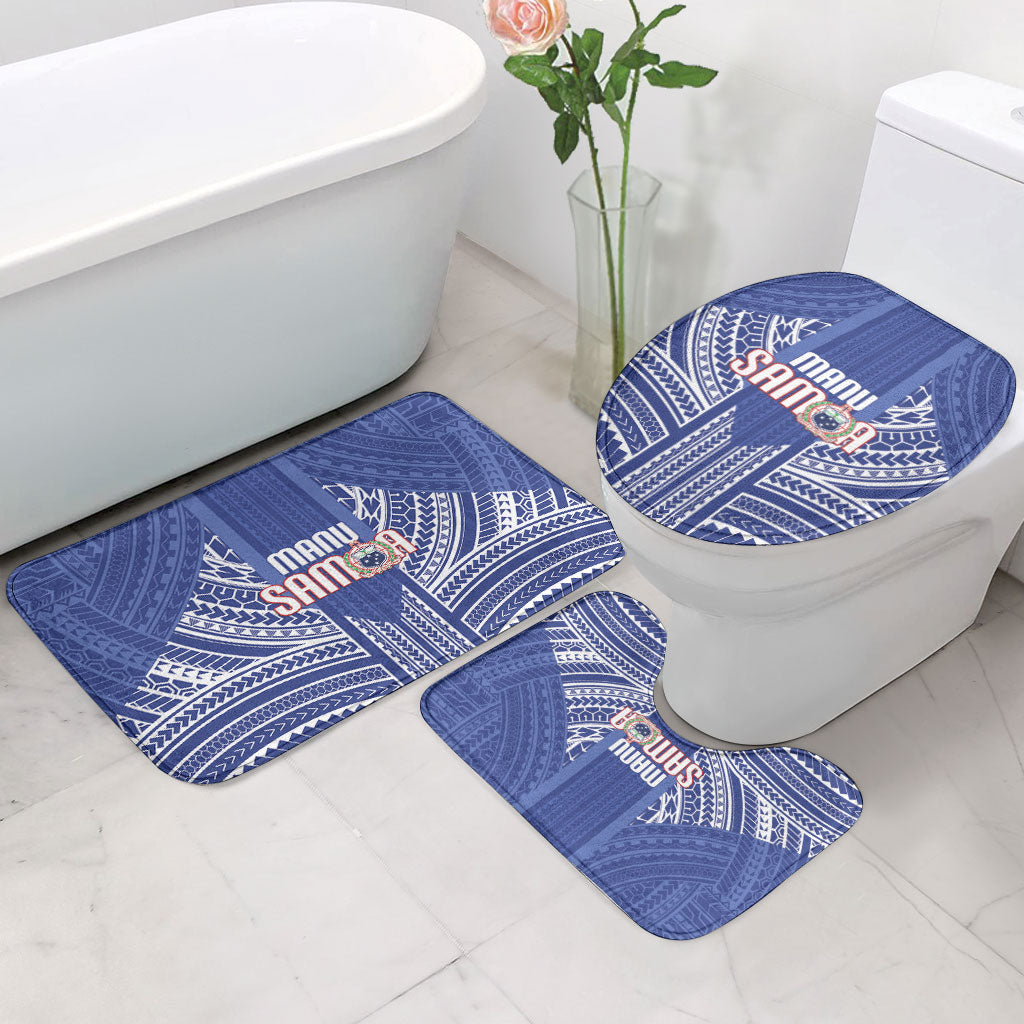 Manu Samoa Rugby 2026 Bathroom Set Samoan Pattern