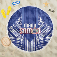 Manu Samoa Rugby 2026 Beach Blanket Samoan Pattern