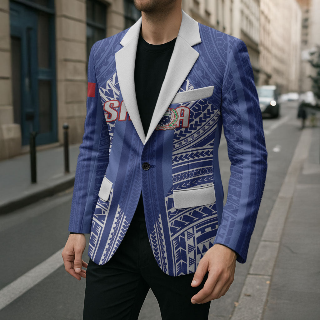 Custom Manu Samoa Rugby 2026 Blazer Samoan Pattern