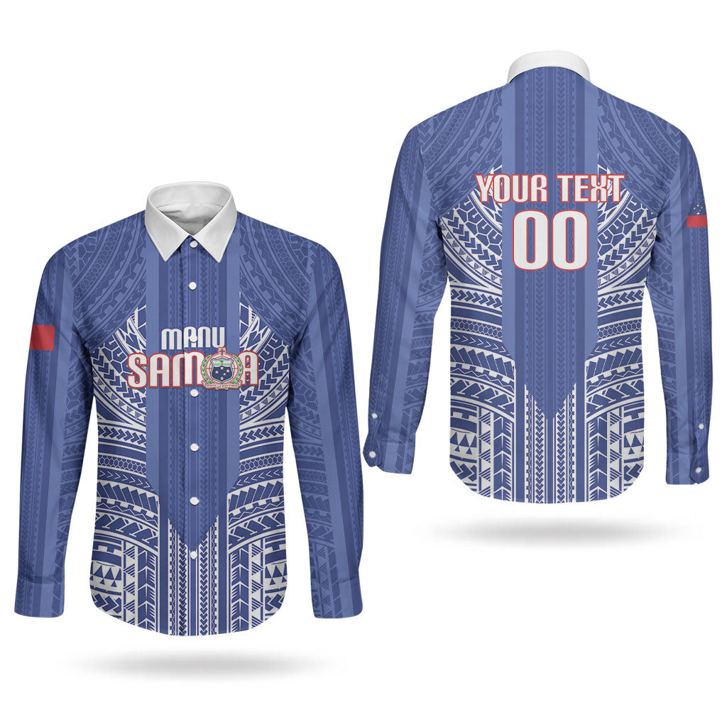 Custom Manu Samoa Rugby 2026 Couples Matching Off Shoulder Maxi Dress and Long Sleeve Button Shirt Samoan Pattern