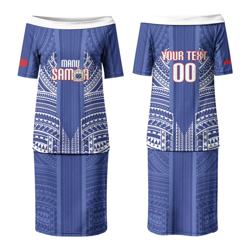 Custom Manu Samoa Rugby 2026 Couples Matching Puletasi and Hawaiian Shirt Samoan Pattern