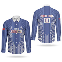 Custom Manu Samoa Rugby 2026 Couples Matching Tank Maxi Dress and Long Sleeve Button Shirt Samoan Pattern