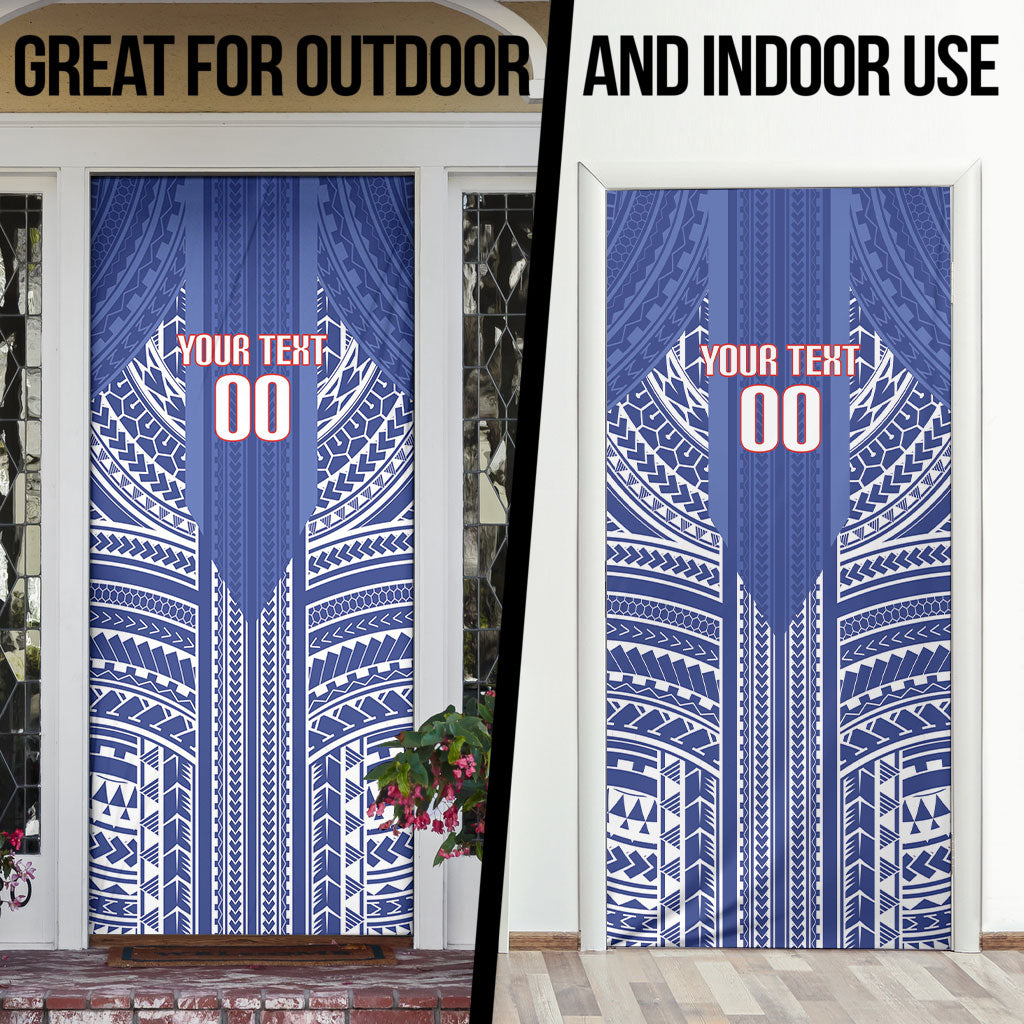 Custom Manu Samoa Rugby 2026 Door Cover Samoan Pattern