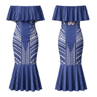 Custom Manu Samoa Rugby 2026 Family Matching Mermaid Dress and Hawaiian Shirt Samoan Pattern
