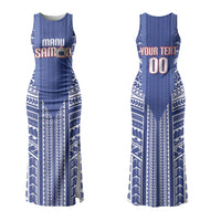 Custom Manu Samoa Rugby 2026 Family Matching Tank Maxi Dress and Hawaiian Shirt Samoan Pattern