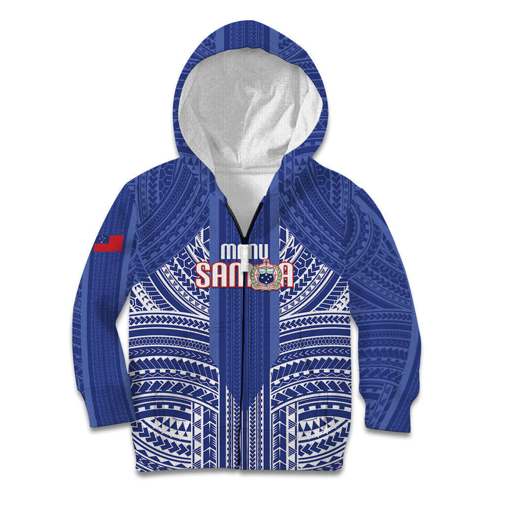 Custom Manu Samoa Rugby 2026 Kid Hoodie Samoan Pattern