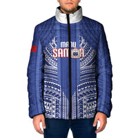 Custom Manu Samoa Rugby 2026 Padded Jacket Samoan Pattern