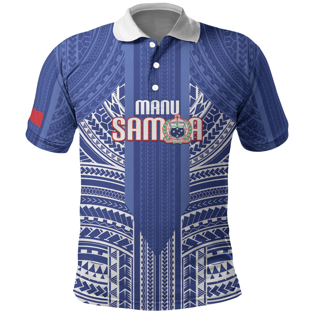 Custom Manu Samoa Rugby 2026 Polo Shirt Samoan Pattern