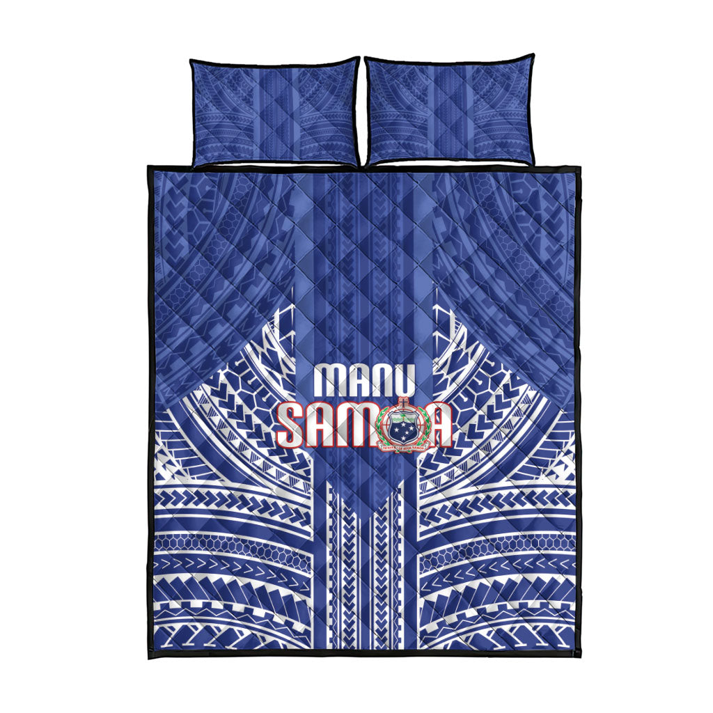 Manu Samoa Rugby 2026 Quilt Bed Set Samoan Pattern