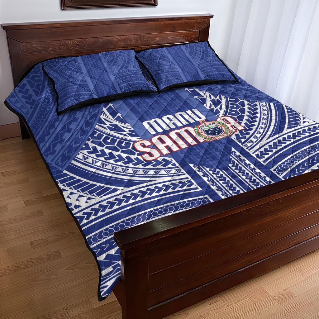 Manu Samoa Rugby 2026 Quilt Bed Set Samoan Pattern